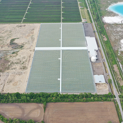 Jack's Organics Greenhouse Expansion Aerial Photo